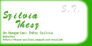 szilvia thesz business card