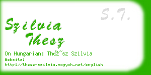 szilvia thesz business card